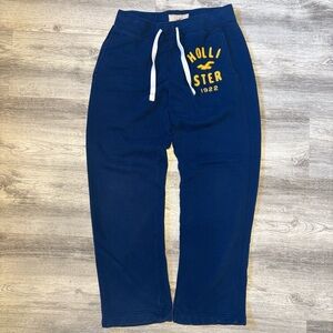 Hollister Men’s Blue and Yellow Sweatpants